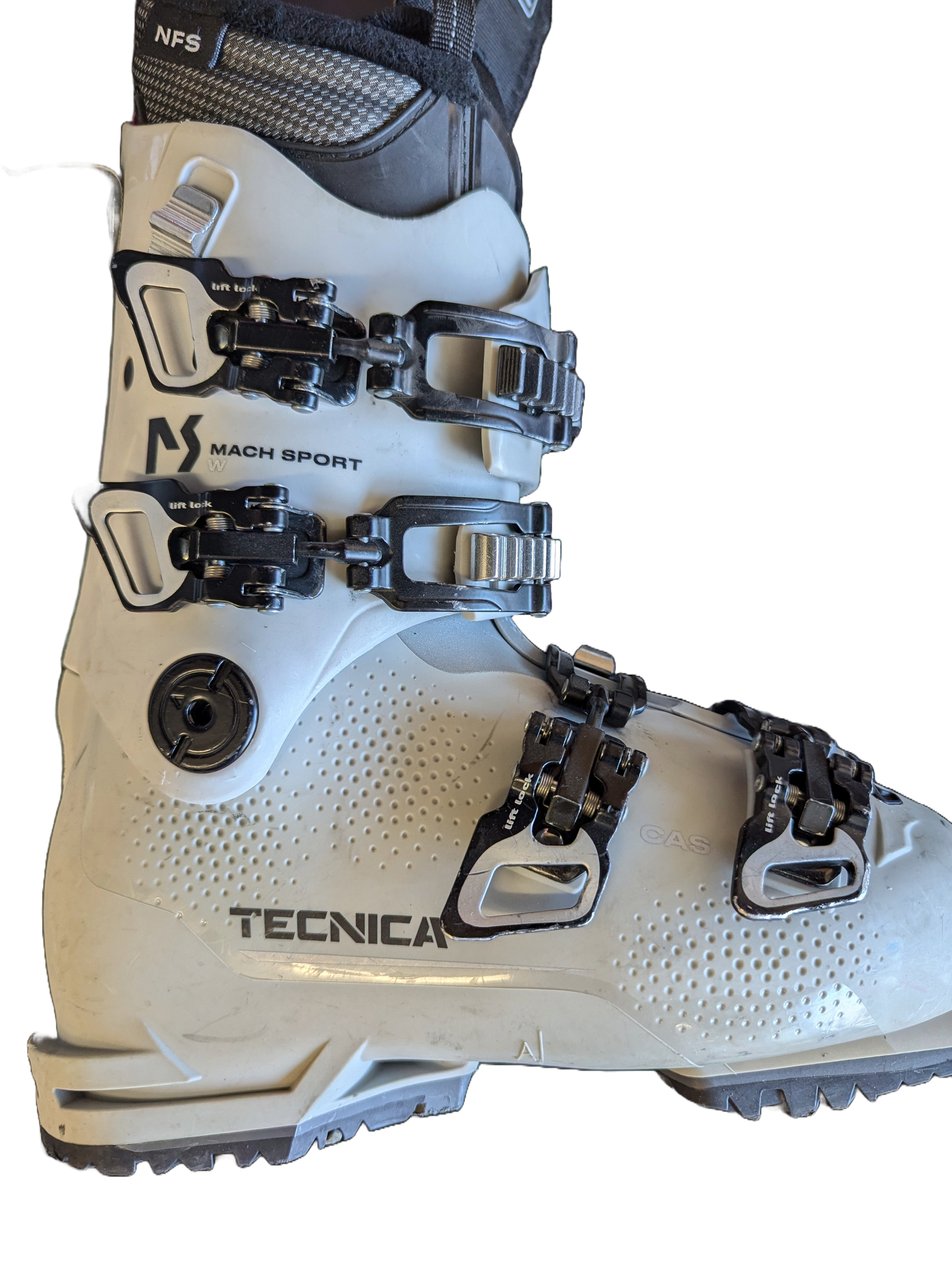 Used Women's Tecnica Mach Sport 85 W Ski Boots Ladies Pearl White (Grey)